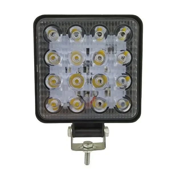 LED фара 48W SLIM 16x3W широкий промінь 85х85х15 мм квадратний корпус 6000K LED4860АТSLIM фото