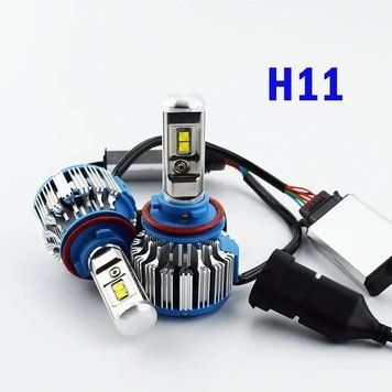 Комплект LED ламп TurboLed T1 H11 6000K 50W 12/24v CanBus с активным охлаждением 1245698 фото