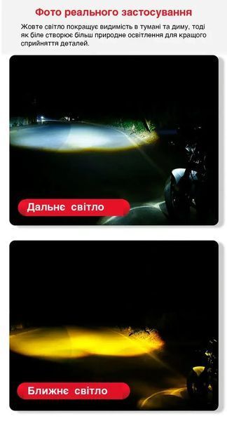LED фара 20W ближнє дальнє світло з чітким світловим кордоном 9, 12, 24, 32 В 2000 LM 69х54x52 мм 9759798921 фото